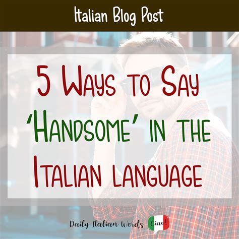 handsome traduzione|goodbye handsome in italian.